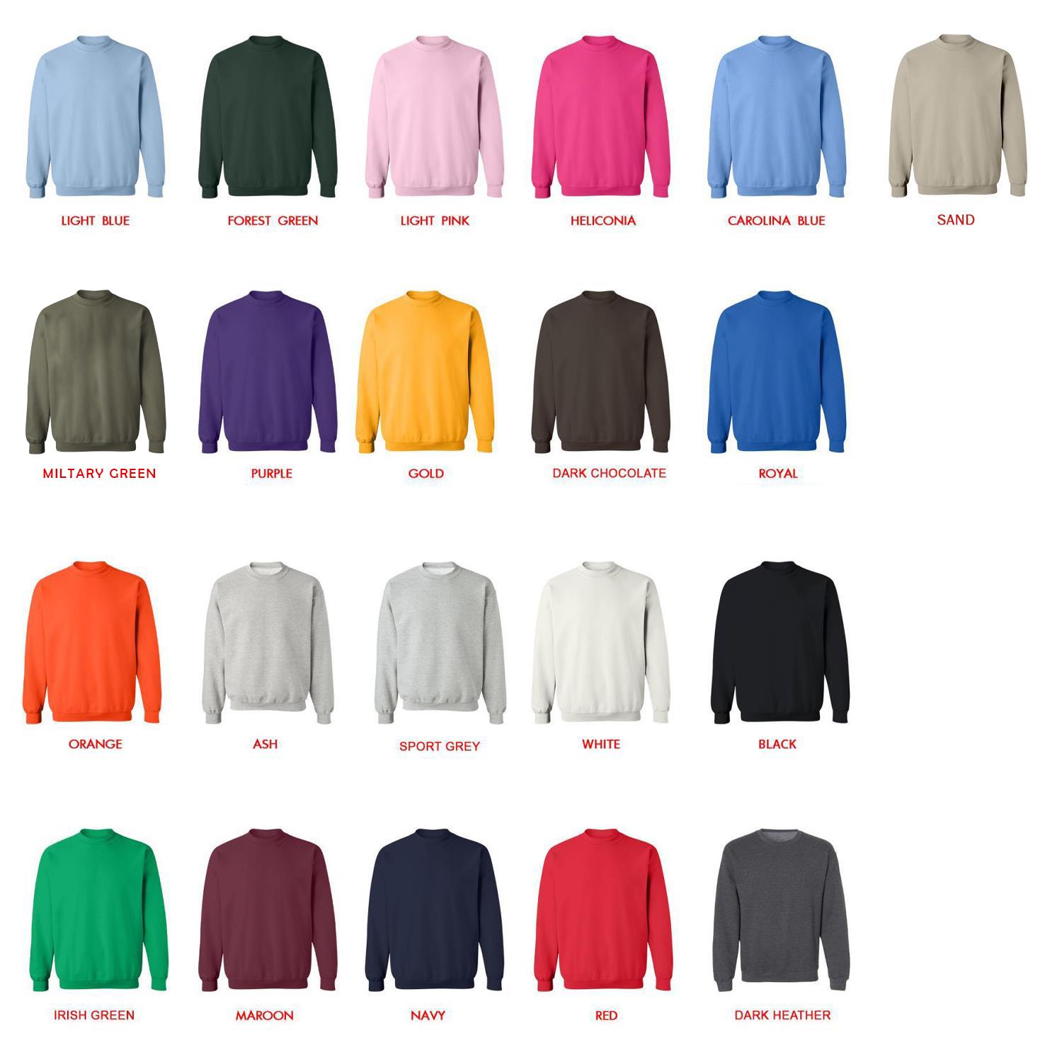 sweatshirt color chart - Cyberpunk UK Store