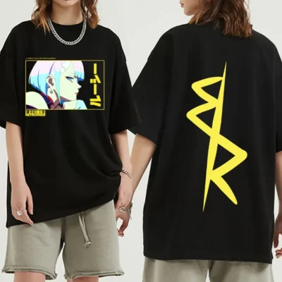 Japanese Anime Lucy Cyberpunk Edgerunners T shirts Printed Men Women Short Sleeves T Shirt Oversized Cozy.jpg 640x640 - Cyberpunk UK Store