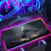 Large RGB Mousepad Cyberpunk Girl Mouse Mat Gaming Keyboard Mouse Pads LED Light Rubber Carpet Anime 1 - Cyberpunk UK Store