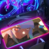 Large RGB Mousepad Cyberpunk Girl Mouse Mat Gaming Keyboard Mouse Pads LED Light Rubber Carpet Anime 4 - Cyberpunk UK Store