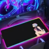 Large RGB Mousepad Cyberpunk Girl Mouse Mat Gaming Keyboard Mouse Pads LED Light Rubber Carpet Anime 9 - Cyberpunk UK Store