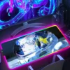 RGB Rubber Mouse Pad Anime Cyberpunk Cool LED Light Gaming Non slip Table Mat Keyboard Accessories 1 - Cyberpunk UK Store