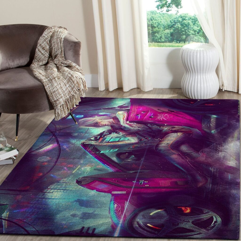 Cyberpunk 2077 Retro Printed Anti-skid Home Decoration Rug