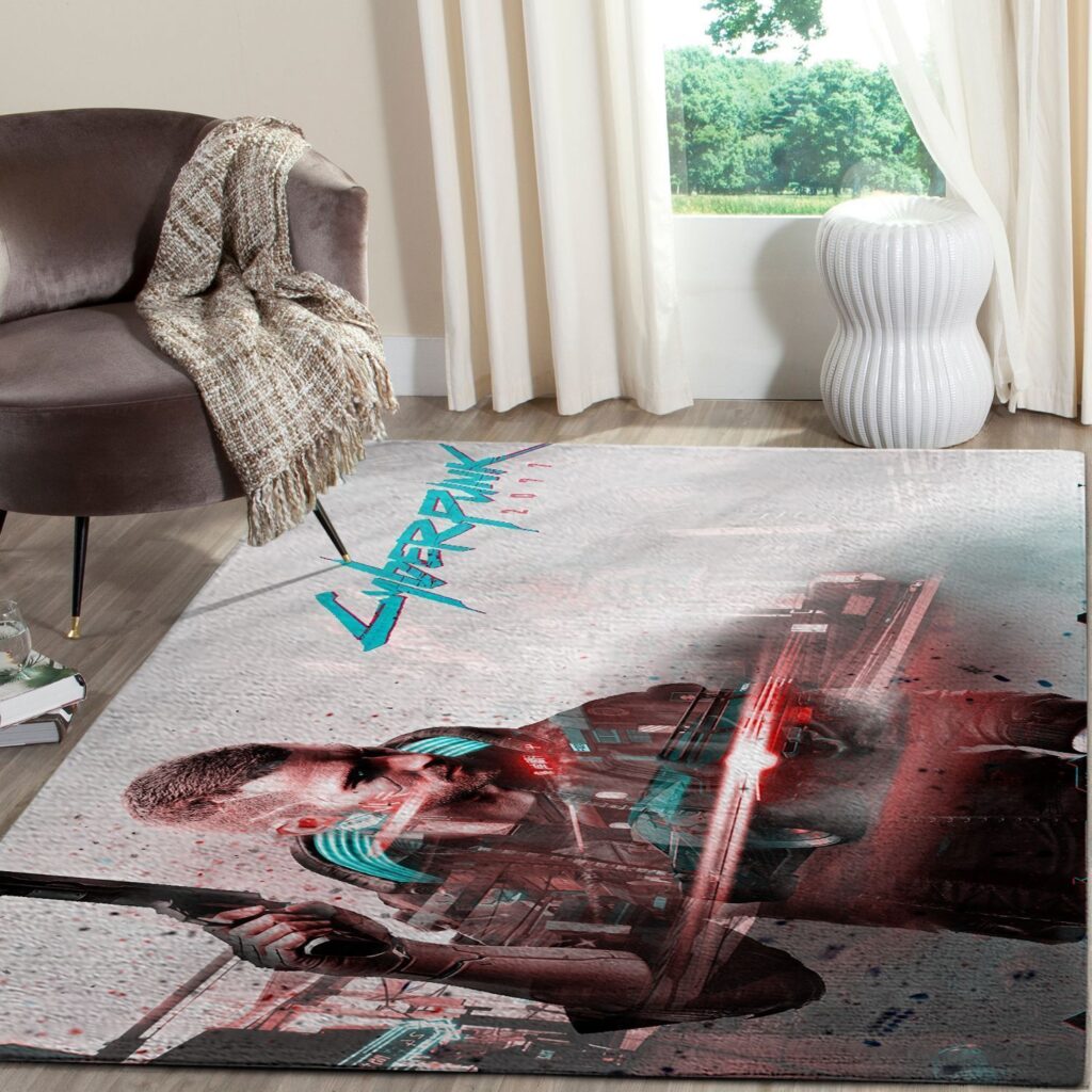 Cyberpunk 2077 Vintage Printed Non-slip Home Decoration Rug