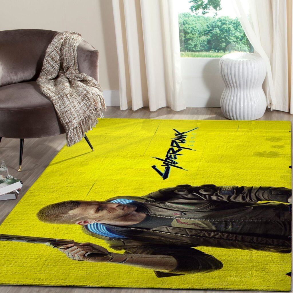 Cyberpunk 2077 Vintage Printed Anti-skid Rug