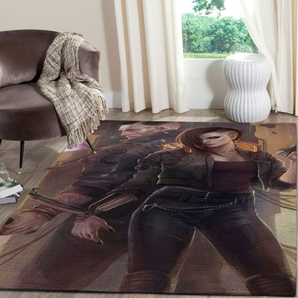 Cyberpunk 2077 Retro Printed Anti-skid Rug