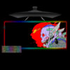 cyberpunk anger skull design rgb lighting gaming mousepad large size computer desk mat - Cyberpunk UK Store
