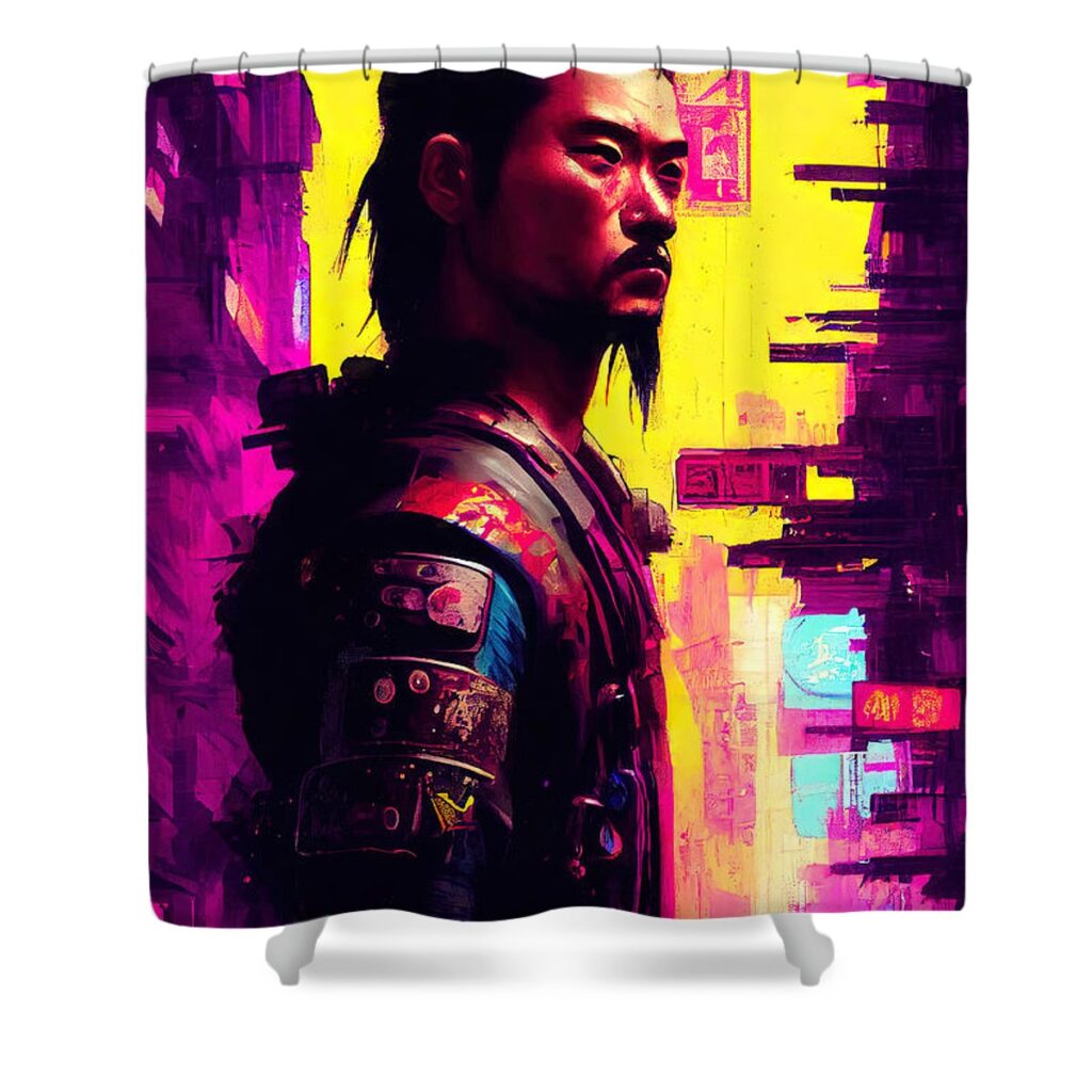 Cyberpunk 2077 Society Best Selling Shower Curtain