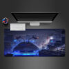 delorean design gamer mouse pad xl size pc gaming computer desk mat for mouse and keyboard xxl mousepad - Cyberpunk UK Store